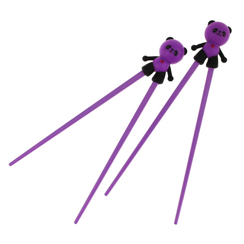 TEENRA 1Pcs Cute Panda Reusable Chopsticks Chinese Chopstcks Holder Kids Learning Chopstick Tableware Tools
