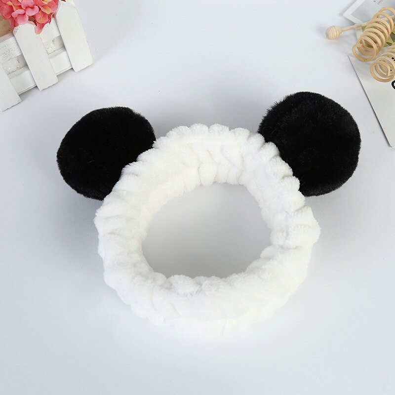 Diademas de oso Panda para niña y mujer, accesorios para el cabello, 1 unidad: 4