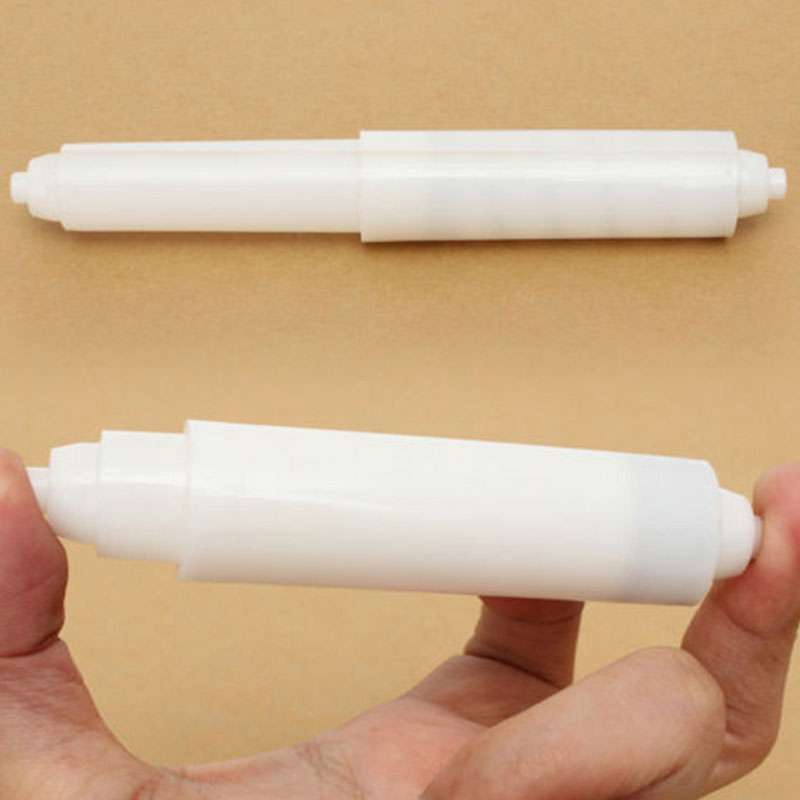 1pc hvide plastik toiletrulleholdere reserve toiletrulleholder rulleindsats spindelfjeder fleksibel toiletrulleholder