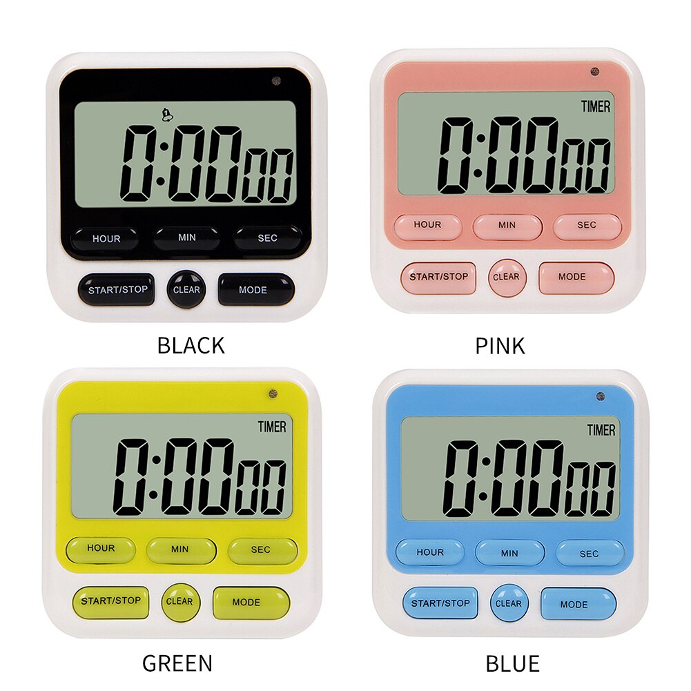 Digital Stopwatch Kitchen Cooking Count Up Countdown Timer Alarm Reminder Clock Timer Strong Magnet Back for Cooking