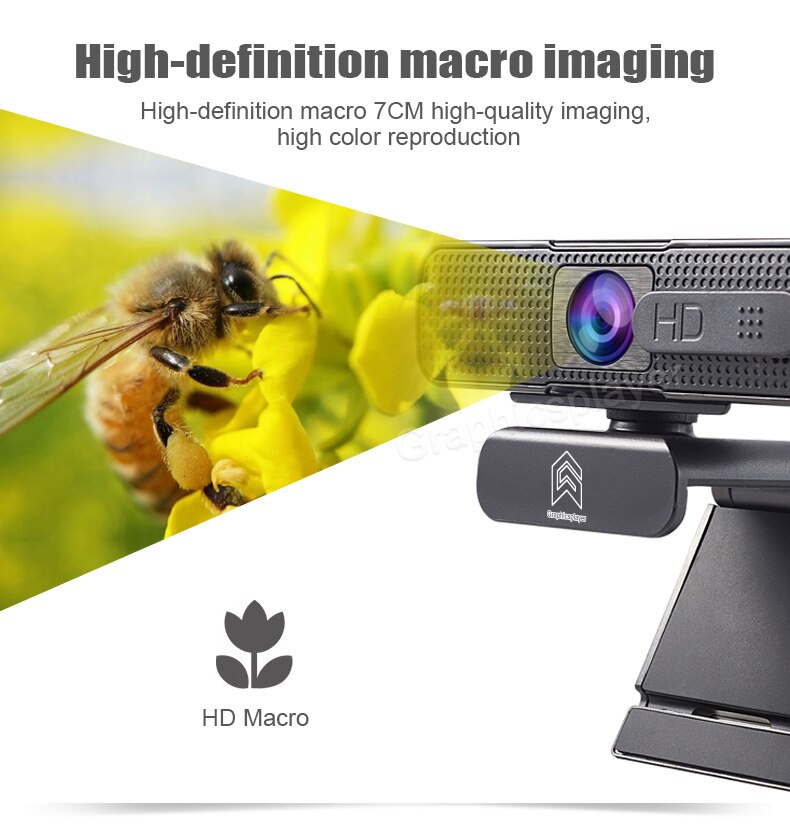 HD webcam 1080P camera built-in microphone USB video for window OS