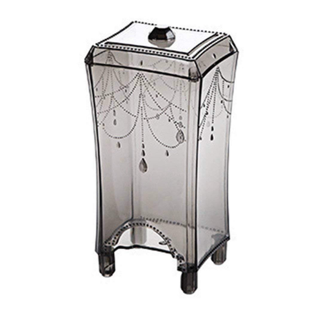 Beste wattenschijfjes dispenser opbergdoos doos wollen deksel transparant stofvrij make-up organizers dames opbergdoos: B