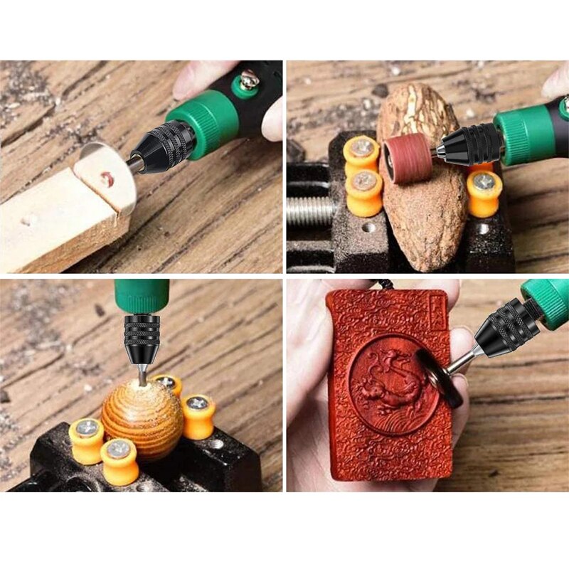 1PC Quick Change Keyless Drill Bit Chuck Hex Shank Adapter Converter Tool Three-Jaw Chuck Electric Grinder Drill Chuck