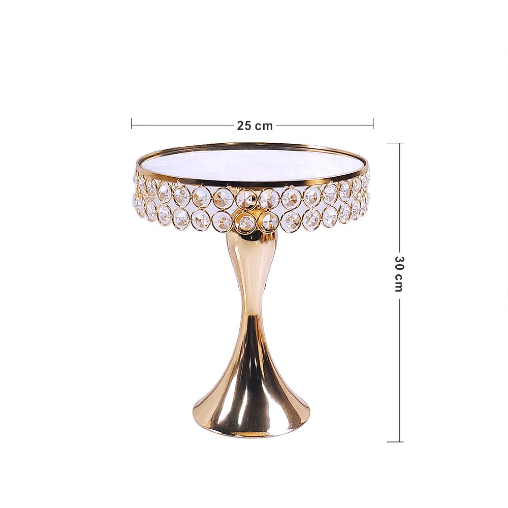 1pcs Gold and silver cupcake tray cake tools cake stand home decoration dessert table decorating party suppliers Wedding Display: 25cm gold