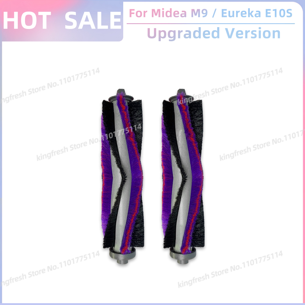 Compatible con ( Midea M9, Eureka E10S, Eureka E20 Plus, Midea VCR S10 Plus, Obode A8 ) Piezas de aspiradora Rodillo principal Cepillo lateral Filtro HEPA Paño de limpieza: Borgoña