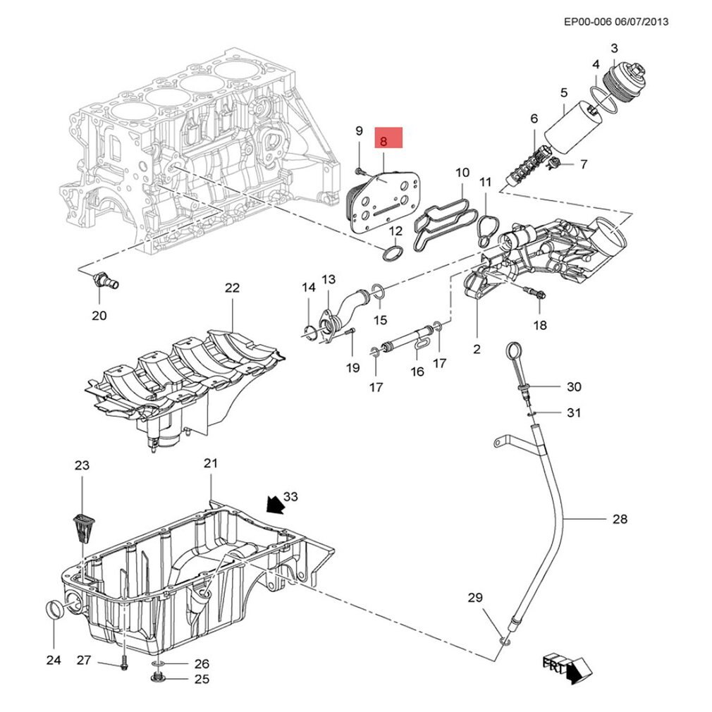 Oil Cooling Net Engine Oil Cooler Original Auto Engine Replacement Parts Auto Engine Oil Cooler 55571687