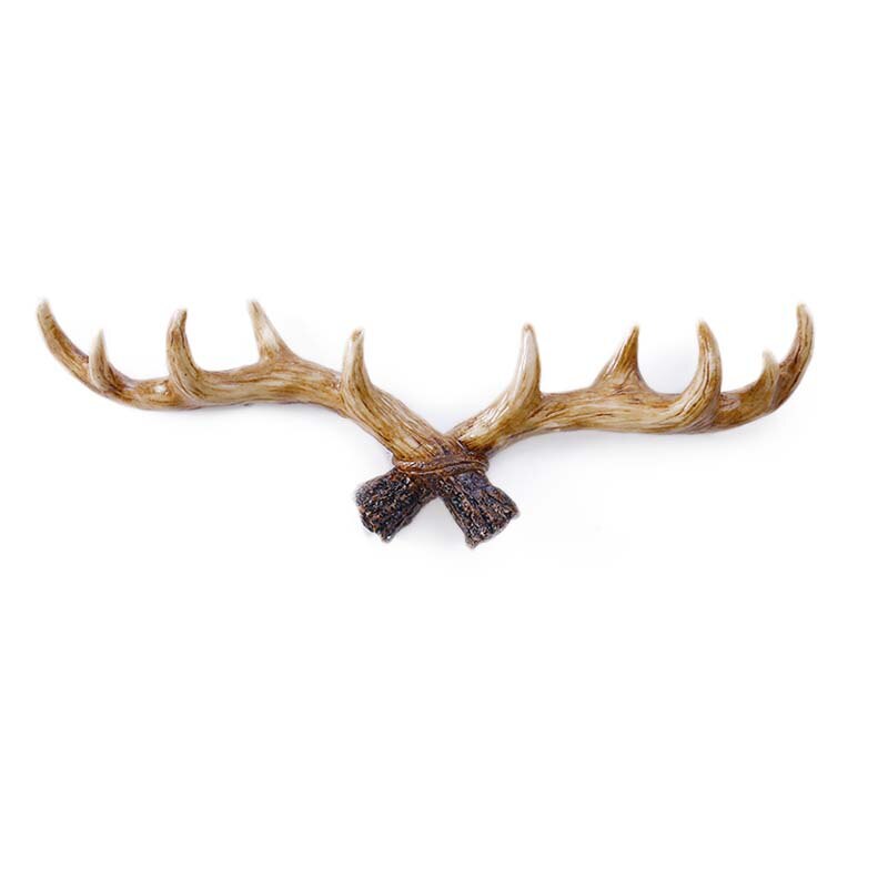 European Style Retro Antlers Hooks Wall Hanging Coat Hook Resin Sundries Hanger Wall Mounts Room Storage Racks Crafts Home Dec