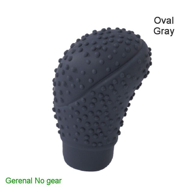 1Pc Car Silicone Gear Shift Head Cover for Suzuki Swift Volkswagen Passat B5 B6 Tiguan Jetta MK6 Skoda Octavia A7 A5 Accessories: Oval Gray