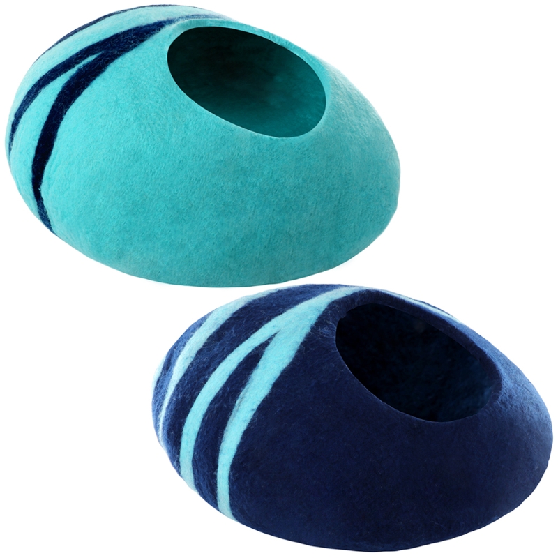 Grotta per gatti di grandi dimensioni in lana naturale ecologica realizzata a mano premio per interni accoglienti a scomparsa durevoli caldi in inverno perfetti