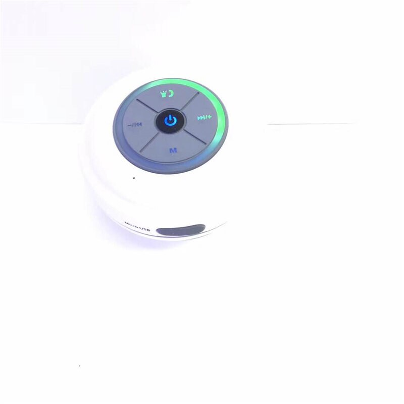 Altavoz inalámbrico portátil Mini Q9 impermeable Bluetooth sonido de música Carro de agua altavoces resistentes baño ducha Bar PK A9: White