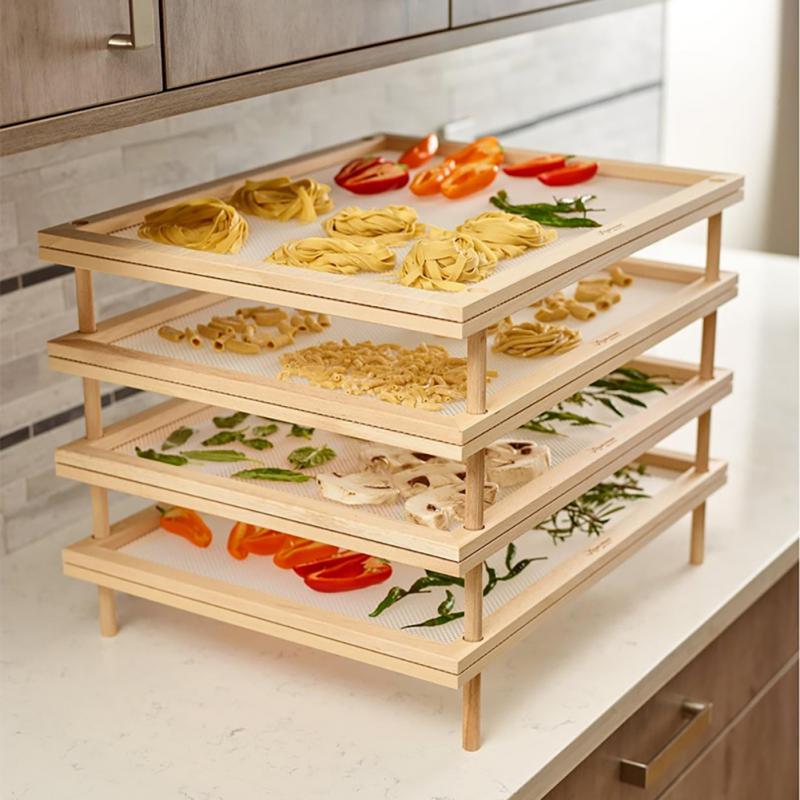 Kitchen Accessories Wooden Pasta Drying Rack Spaghetti Dryer Stand Noodles Drying Holder Vanilla Rack Pasta For Cooking Tools
