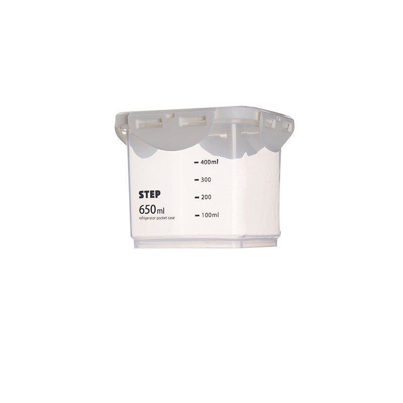 4-volumen versiegelt kunststoff dosen, küche lagerung Kasten, transparent lebensmittel Container kühl zu halten, neue B1 transparent Container WJ112714: 650ML