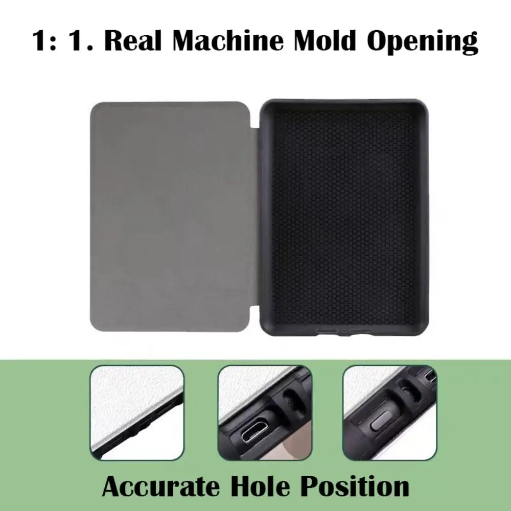 11th :a generationens 6-6.8- tums e-läsarfodral i läder, reptåligt, stötsäkert, ultratunt skal för kindle paperwhite