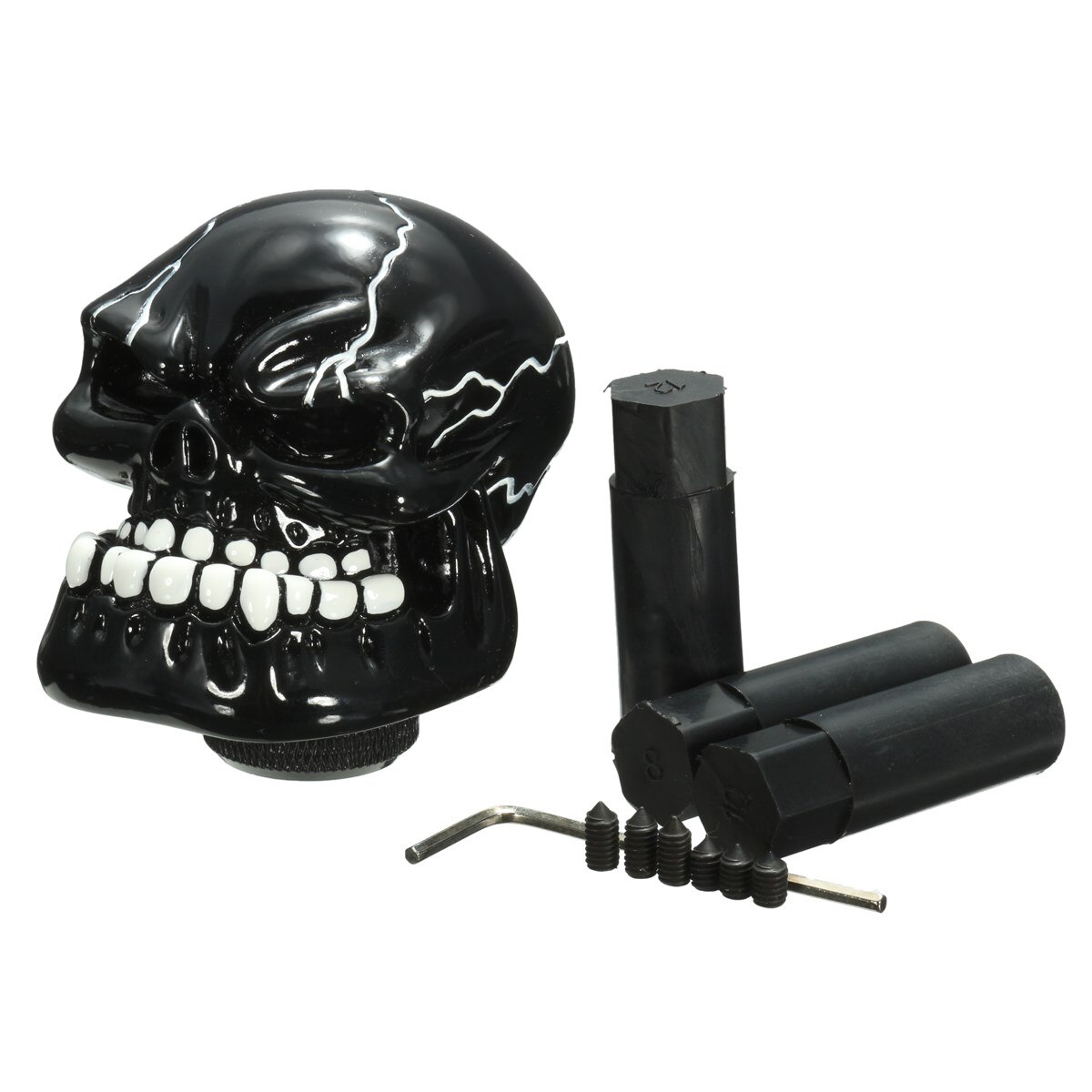 Palanca de cambios Universal con de calavera para coche, camión, Manua, perilla de palanca de cambios: Black