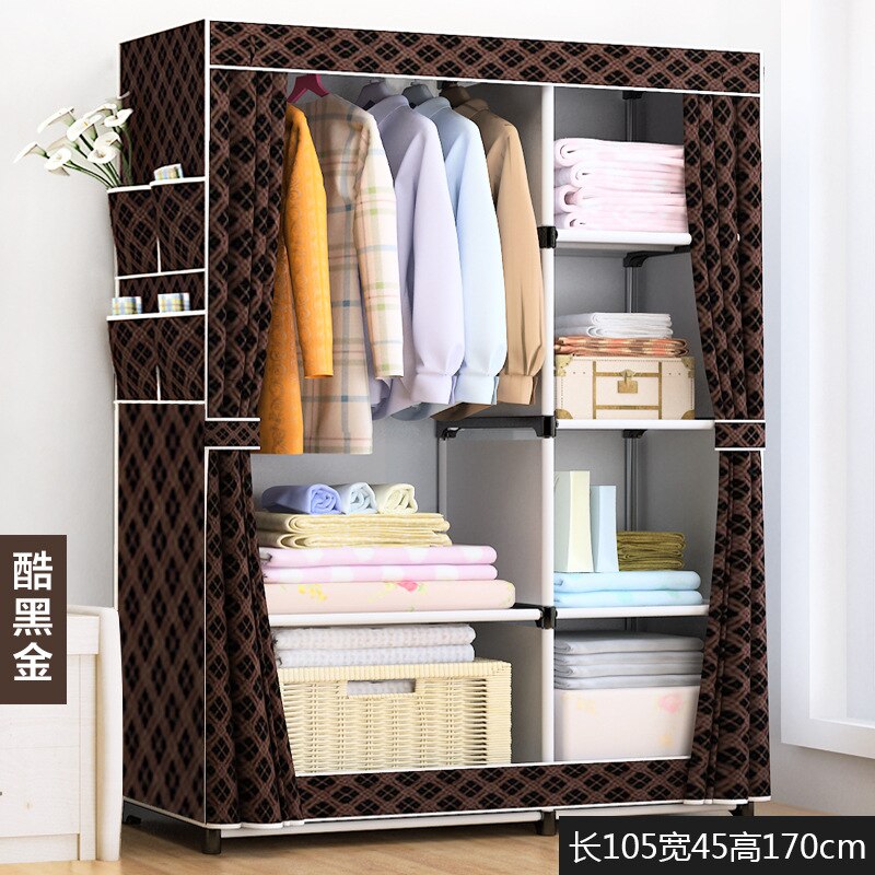 Auf Moderne Einfache Kleiderschrank Stoff Falten Tuch Schrank DIY Montage Einfach Installieren Verstärkung Kleiderschrank: C6