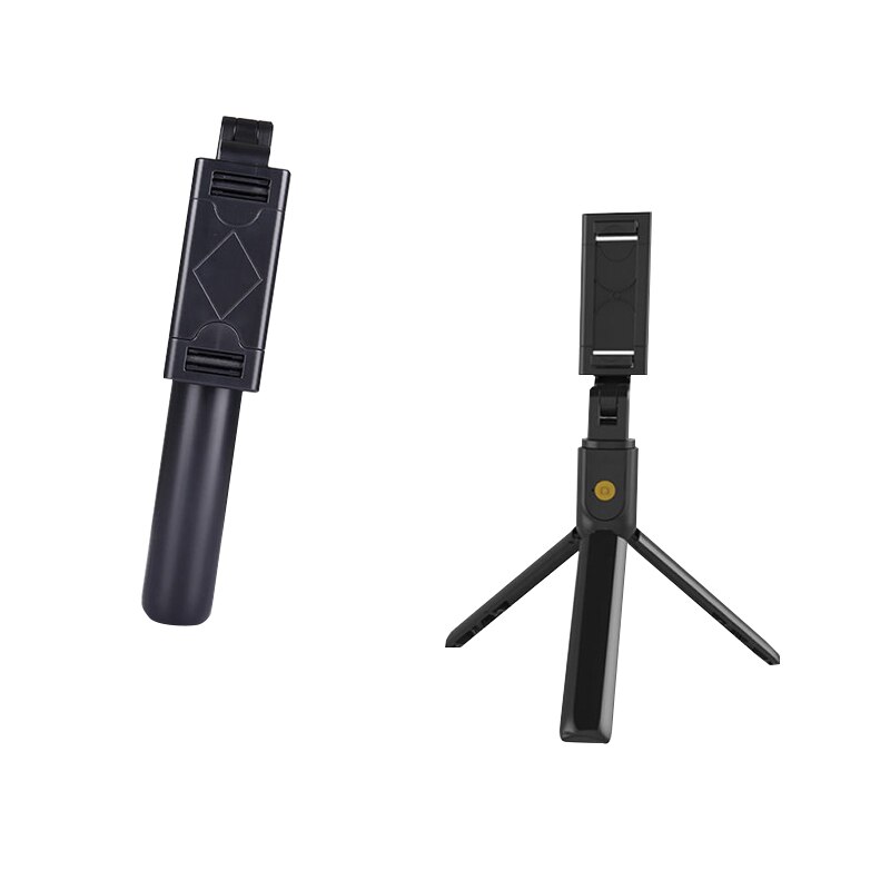 Selfie Stick Opvouwbare Gestabiliseerd Selfie Stok Selfie Stok Stand Mini Selfie Stok Selfie Stok Hond Mobiele Selfie Stok: Black