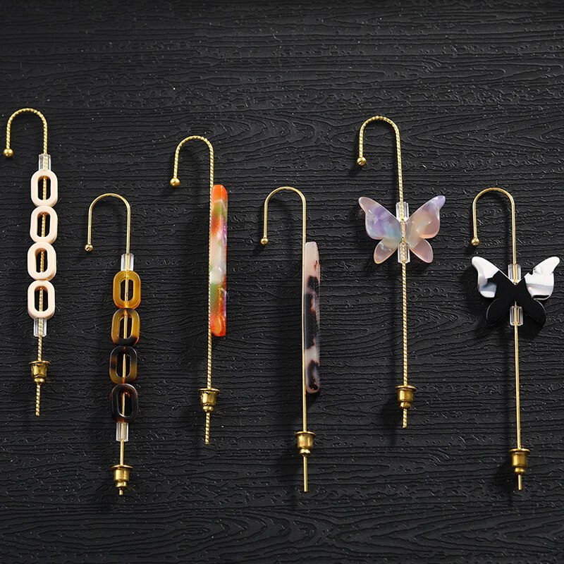 New Ear Wrap Crawler Hook orecchino per donna stile coreano acetato farfalla orecchino personalità scalatore orecchino regalo gioielli