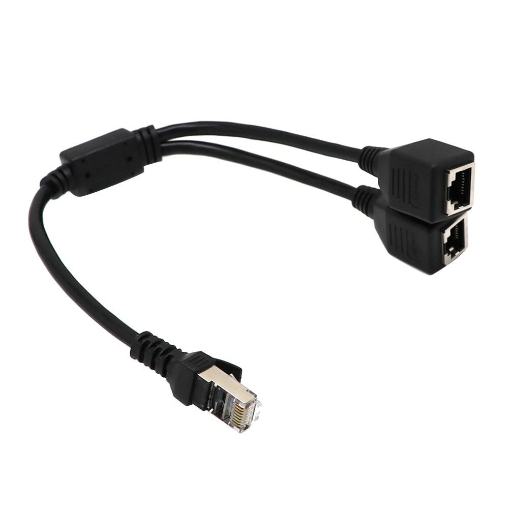 Verbeterde RJ45 Ethernet Y Splitter Adapter Kabel 1 Naar 2 Poort Switch Adapter Cord Voor Cat 5/Kat 6 Lan Ethernet Jr Deals