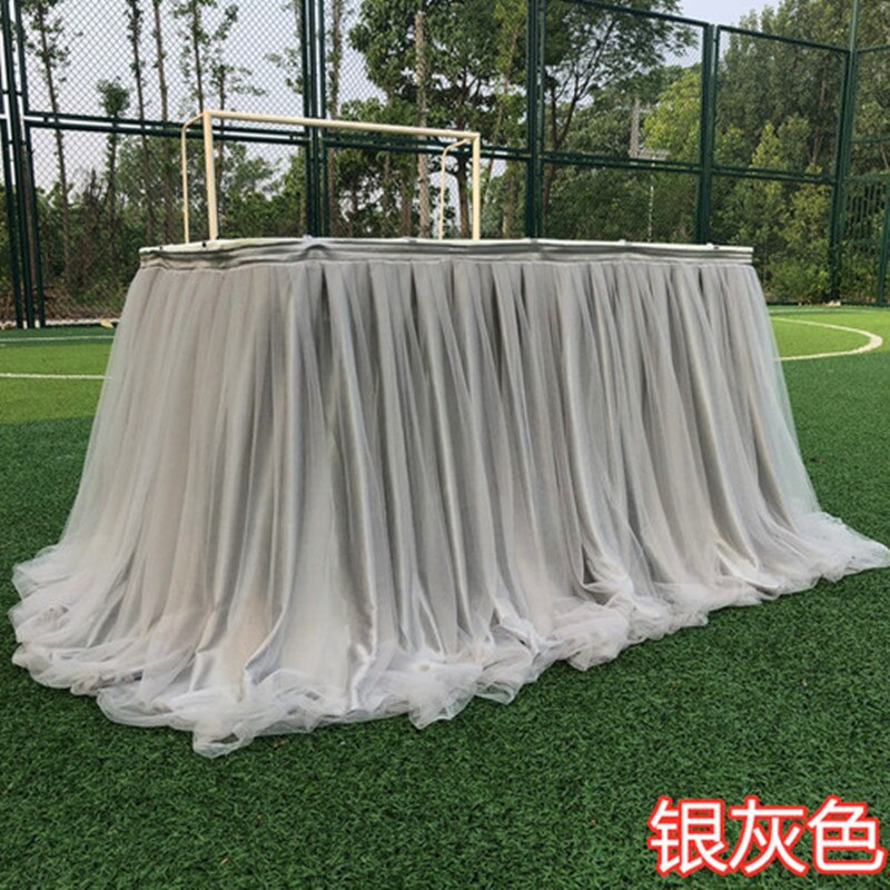 Jupe de Table en Tulle 1M, décoration pour mariage, fête prénatale, anniversaire, Tutu, fournitures de fête: 9