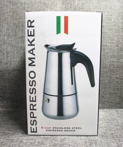 Roestvrijstalen koffiepot mokka espresso latte percolator fornuis koffiezetapparaat pot percolator drankgereedschap cafetière latte fornuis: 300ml