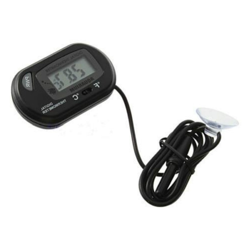 LCD Display Digital Fish Aquarium Tank Marine Water Thermometer Black Sensor Cable Fish Tank