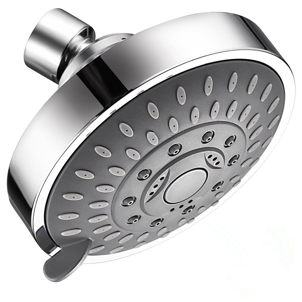 4 # Wandmontage Douchekoppen Abs Chroom Kc-sh134 Chroom 4 Inch Hoge Druk Douchekop Met 5 Modus douchen
