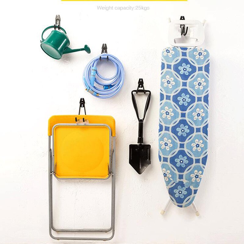 5pcs/set Heavy Duty Wall Garage Storage Hooks Wall Mounting Garden Tools Organizer Bike Storage Hook Wall Hanger Hanging Clip