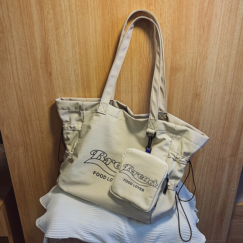 Franse grote capaciteit tote bag handtas & canvas schoudertas breedte 55cm hoogte 32cm dikte 19cm