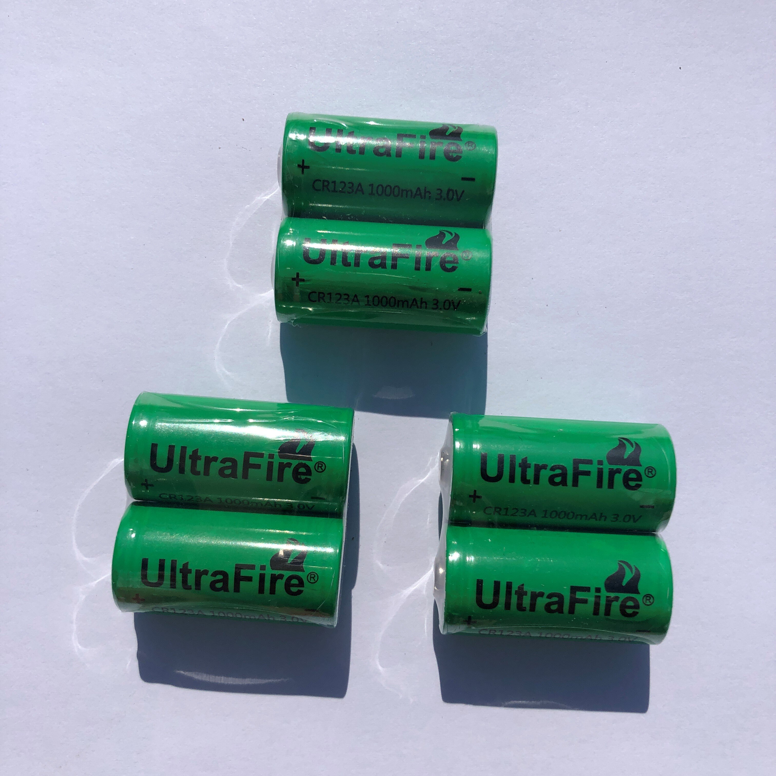 2 -10 pcs. 3V CR123A 16340 1000mah rechargeable battery , digital camera, made a special battery: 6PCS battery