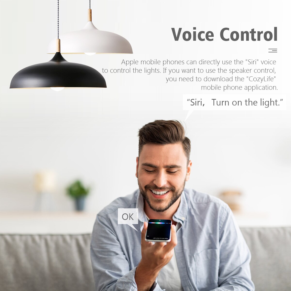 Wifi/bluetooth pærer neon lys rgbww led pære  e27 smart home belysning  ac85-265v led lampe fungerer med ios siri stemmekontrol lampe