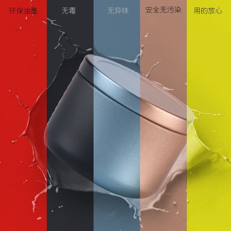 Tea can travel portable flower tea packaging sealed cans metal trumpet black tea small tea cans tin box