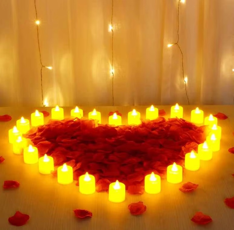 Velas electrónicas LED, velas parpadeantes sin llama, velas de deseos alimentadas por batería, iluminación decorativa para de boda y hogar