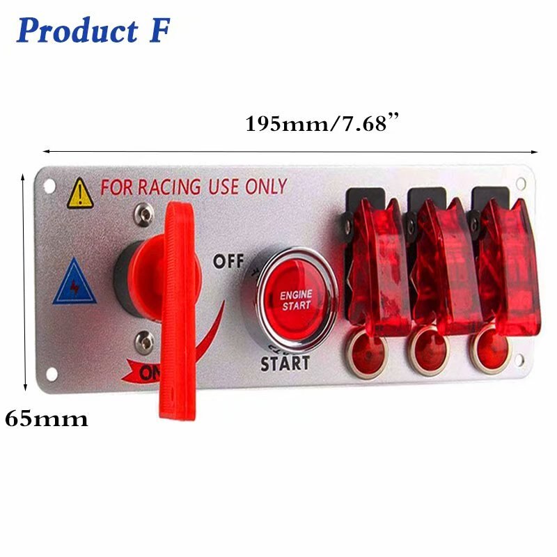 12V Ignition Button switch panel for racing car to... Grandado