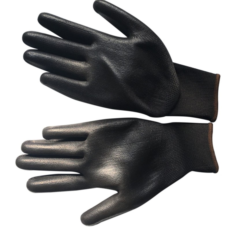 Zwart Nylon PU Veiligheid Tuin Handschoen Bouwers Grip Voor Palm Coating Handschoenen Olie-proof en slijtvaste Anti -snijden Werk Handschoenen