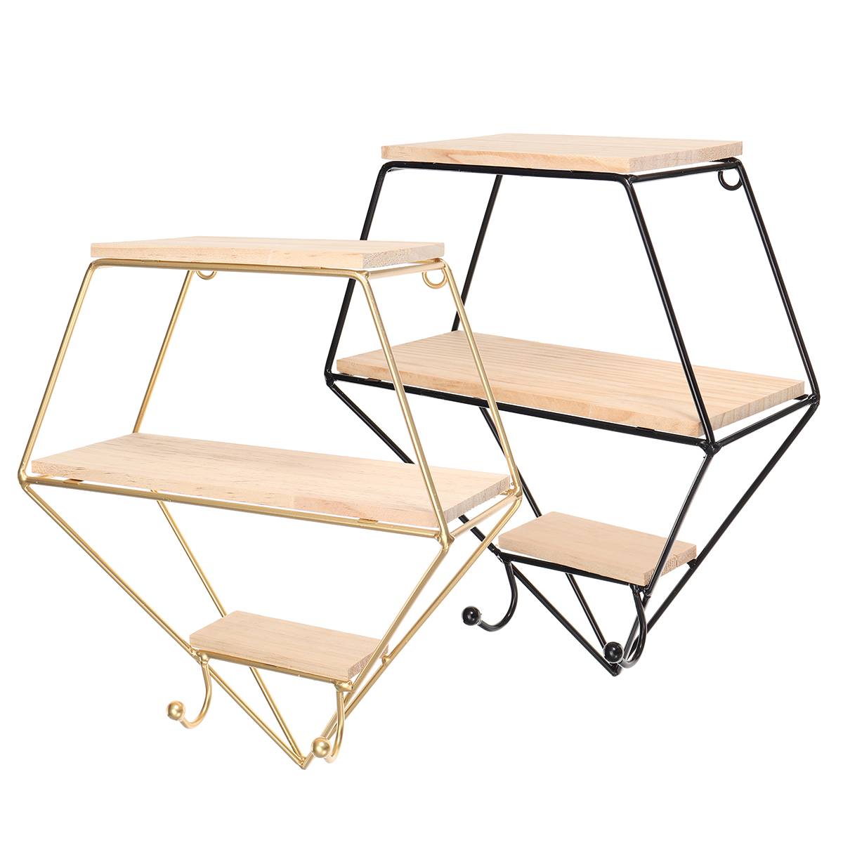 Estante de pared de Metal de estilo nórdico estante de almacenamiento montado, organizador decorativo, maceta, artesanía, decoración para el hogar y el baño