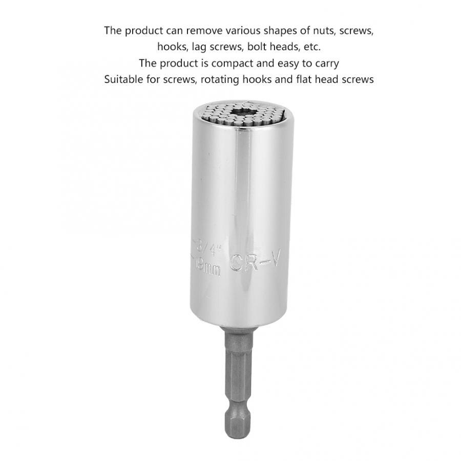 Universal vridmomentnyckel huvudset hylsa 7-19mm 3/8 tums borrspärr multi 55 stål med vevstake manuellt handverktyg
