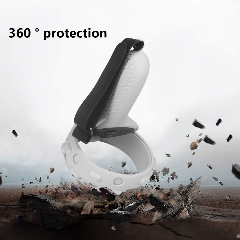 Touch Controller Grip Cover per Oculus Quest 2 Cover in Silicone impugnatura anti-lancio custodia protettiva con cinturino regolabile