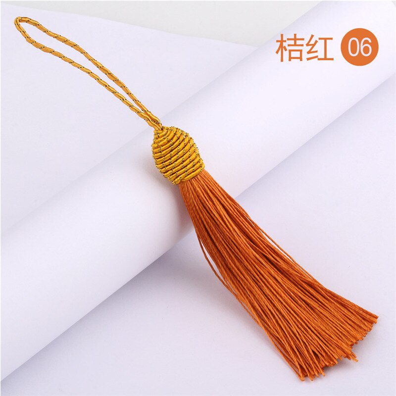 15cm Silk Tassel Fringe Sewing Bang Tassel Trim Key Tassels for Silk Tassels DIY Embellishment Curtain Accessories Parts: color 06