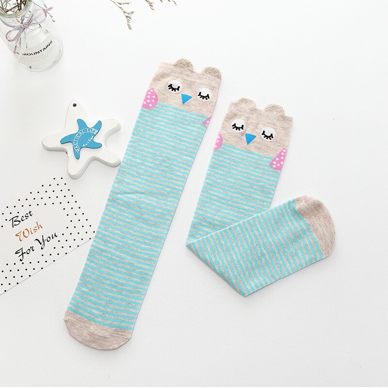 Calze E Autoreggenti Calze E Autoreggenti Tre-dimensionale Delle Ragazze dei bambini Del Modello Del Fumetto Del bambino Del Cotone Calzini E Calzettoni Stivali \ N sopra il Ginocchio Calzini E Calzettoni: blu a strisce pulcino