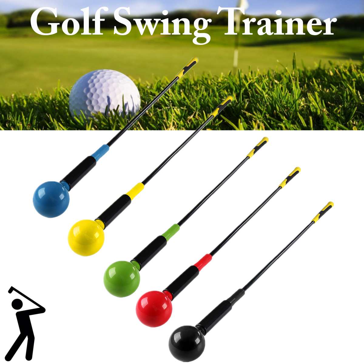 120cm Golf Practice Swing Aids Tool Beginners Auxiliary Training Equipment Swing Exercise Stick Indoor Outdoor Golf Equipment