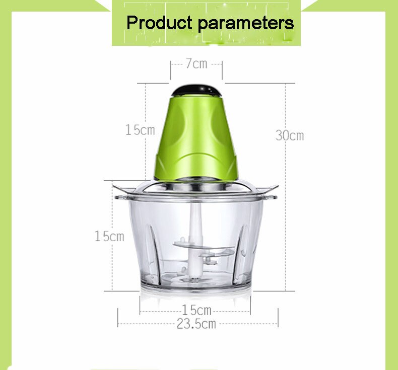 2L Elektrische Vleesmolen Voedsel Chopper Krachtige Huishoudelijke Vleesmolen Keukenmachine Vlees Shredder Keuken Blender Slicer