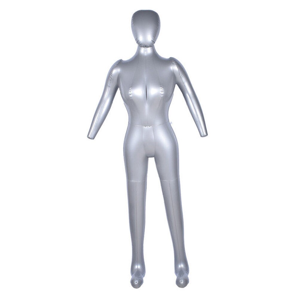 1pc oppustelig kvinde 170cm oppustelig fuldkrop kvindelig model mannequin med arm pvc vis vinduesvisning maniqui til colthes