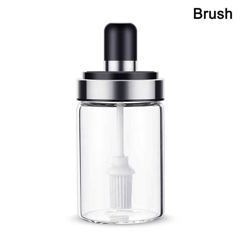 Conteneur de stockage d'huile et de miel | Boîte d'assaisonnement en verre de 250ML GQ999: Brush