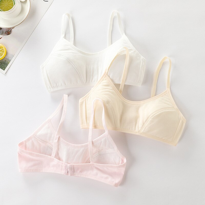 Underwear Female Student Girl Junior High School Student Cotton Sling Breathable Non-steel Comfortable 14years Old Cute Bra
