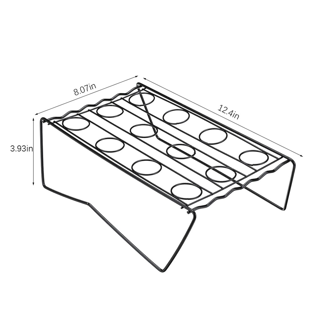 Stainless Steel Ice Cream Cone Display Rack Stand Sushi Hand Roll Holders Baking Cake Cupcake Wedding Party Buffet Display Rack: 12 Slots