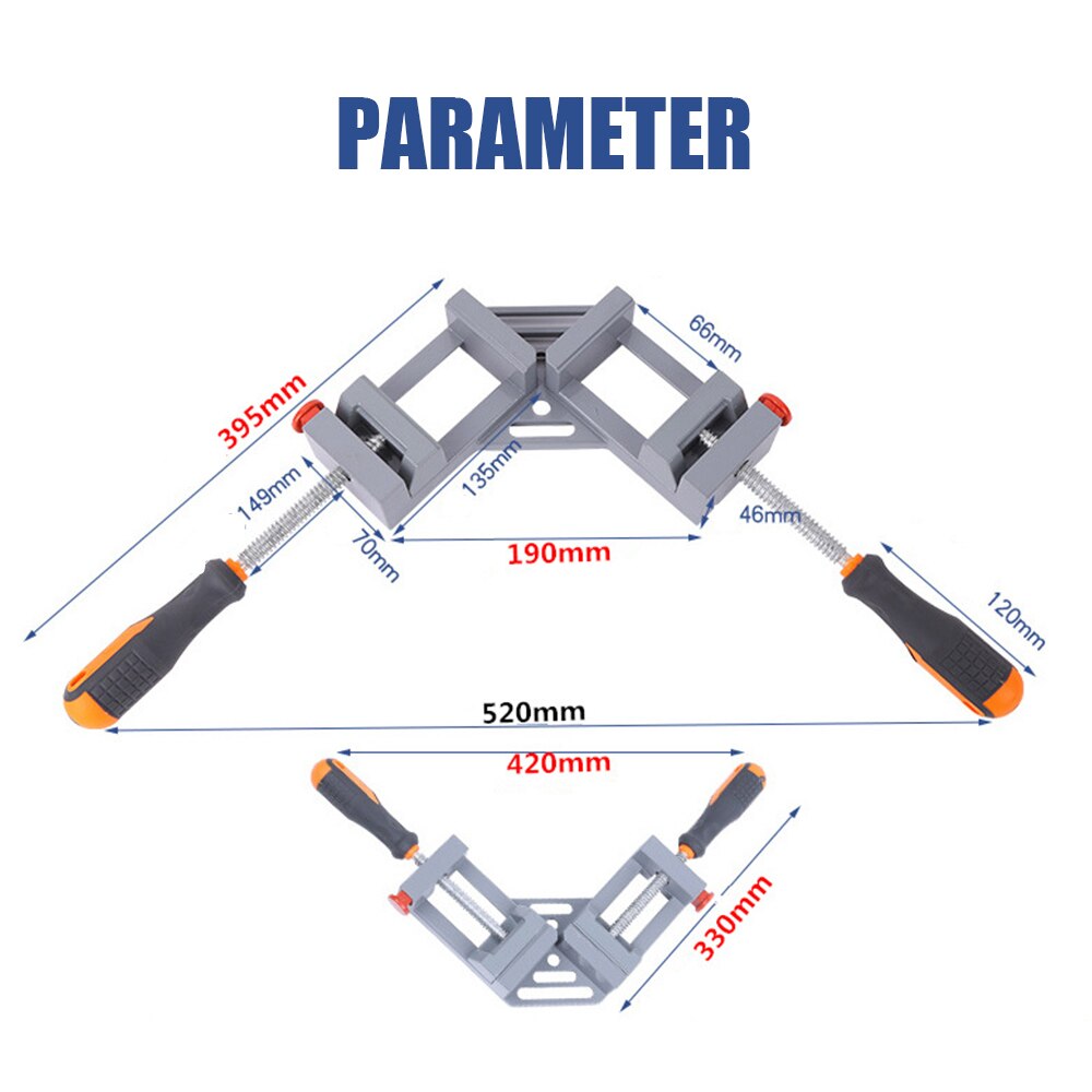 90 Graden Hoek Klem Quick-Jaw Dubbele Lente Geladen Haakse Clamp Verstelbare Swing Kaak Houtbewerking Lassen Clip Klem tool
