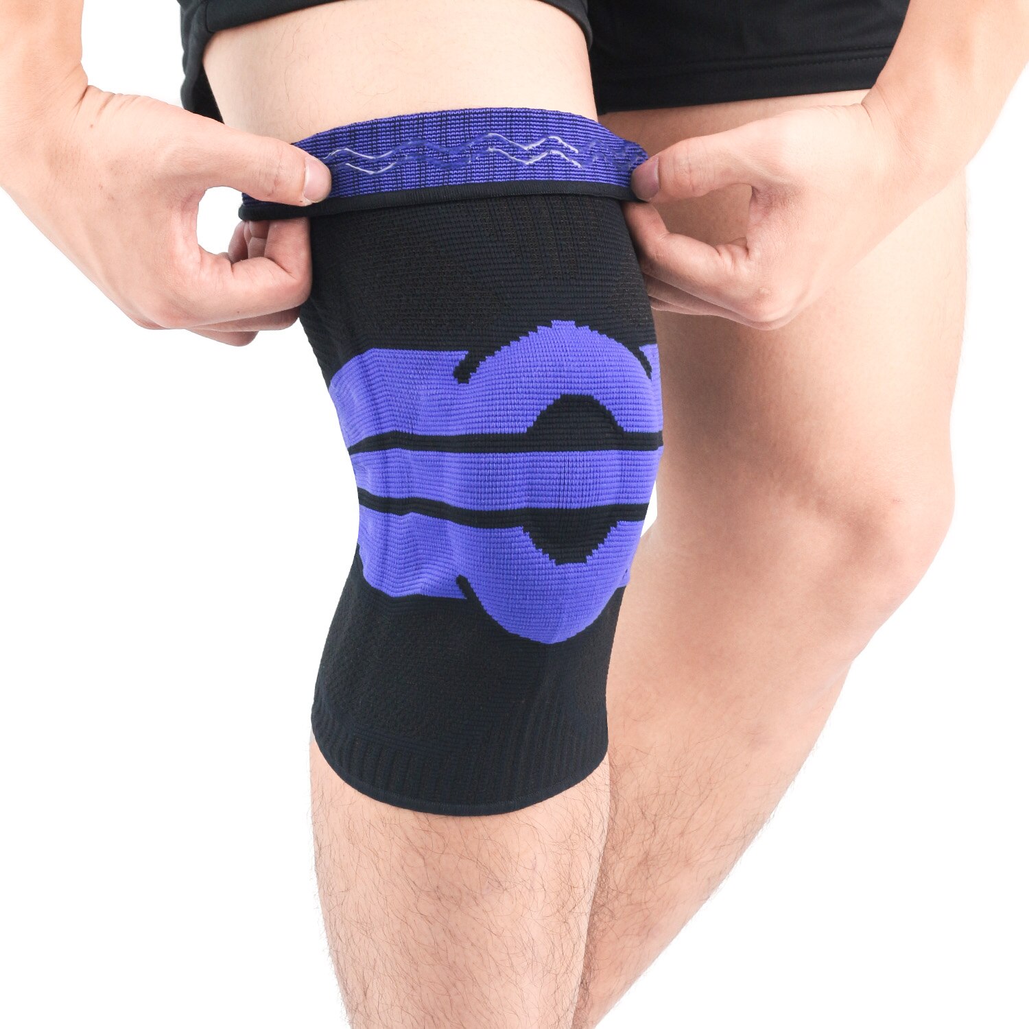 Knee Brace Compression Sleeve Elastic Silicone Gel&Spring Support Profession