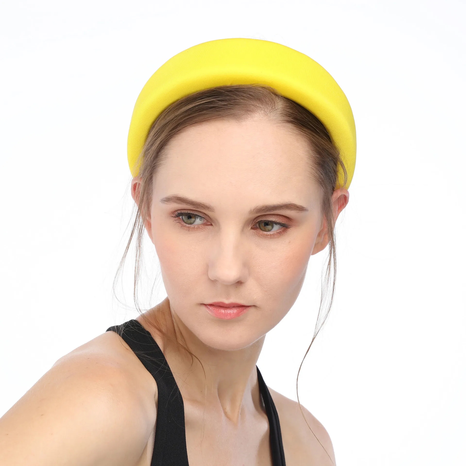 Nuevas diademas acolchadas de para mujer, diademas de bisel ancho, diadema gruesa antideslizante de esponja para niñas, accesorios para el cabello de