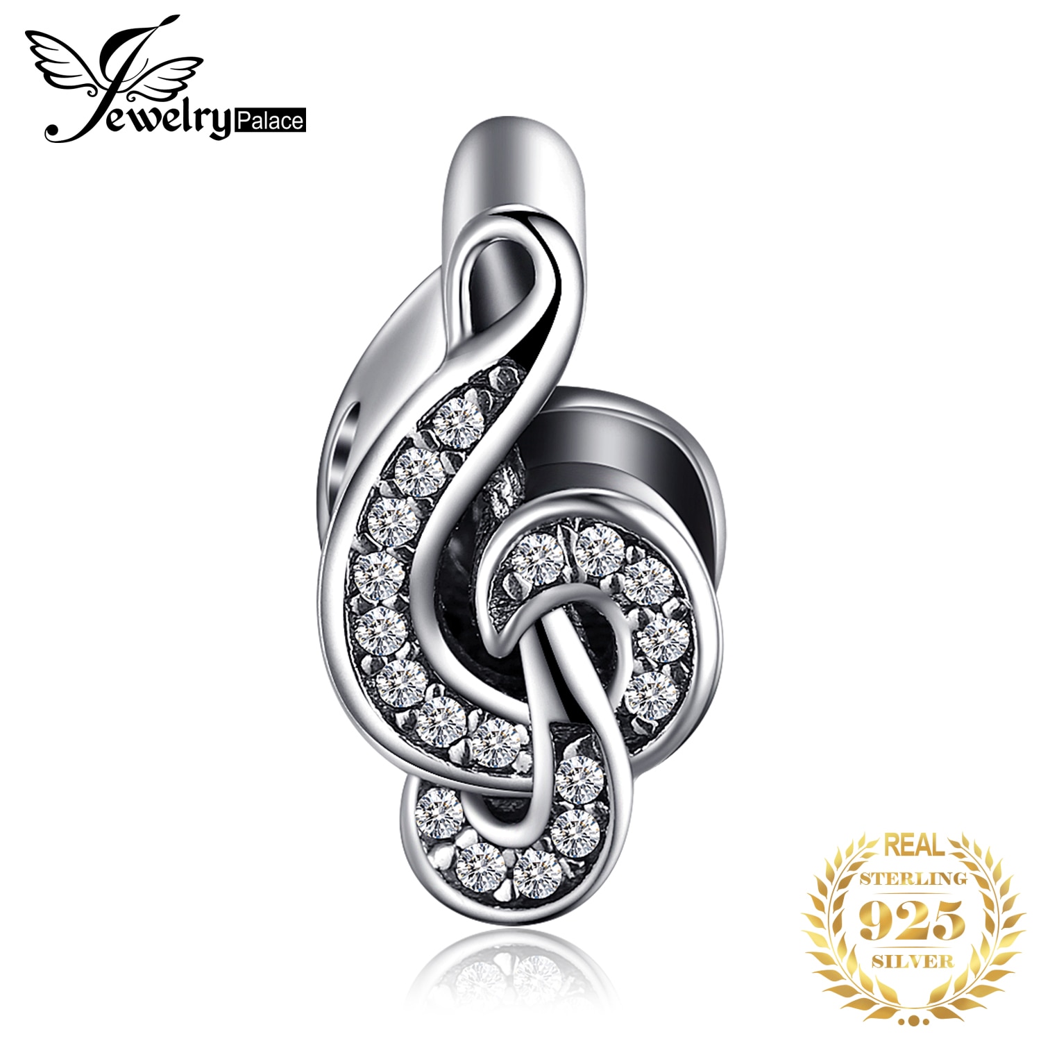 JewelryPalace Treble Clef 925 Sterling Silver Beads Charms Silver 925 Original For Bracelet Silver 925 original Jewelry Making