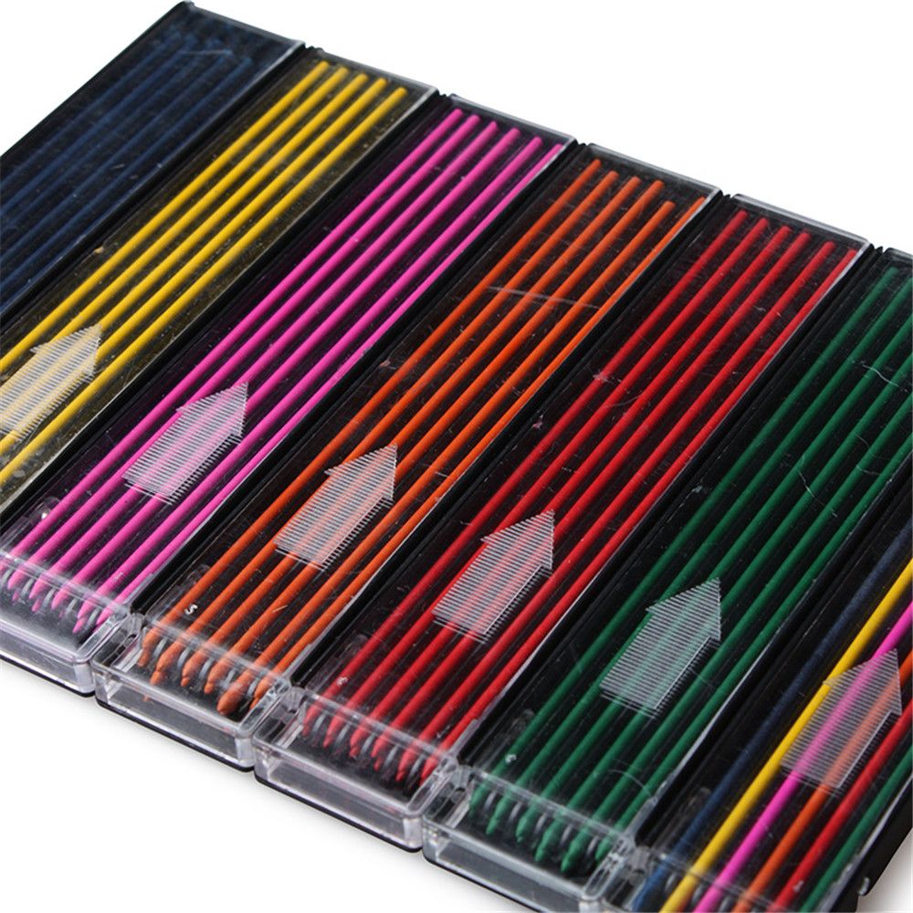 12pcs Colorful Thick Pencil Core 2.0mm Automatic Drawing Pencil Refills Kawaii Stationery Mechanical Pencil Lead for Wiritng